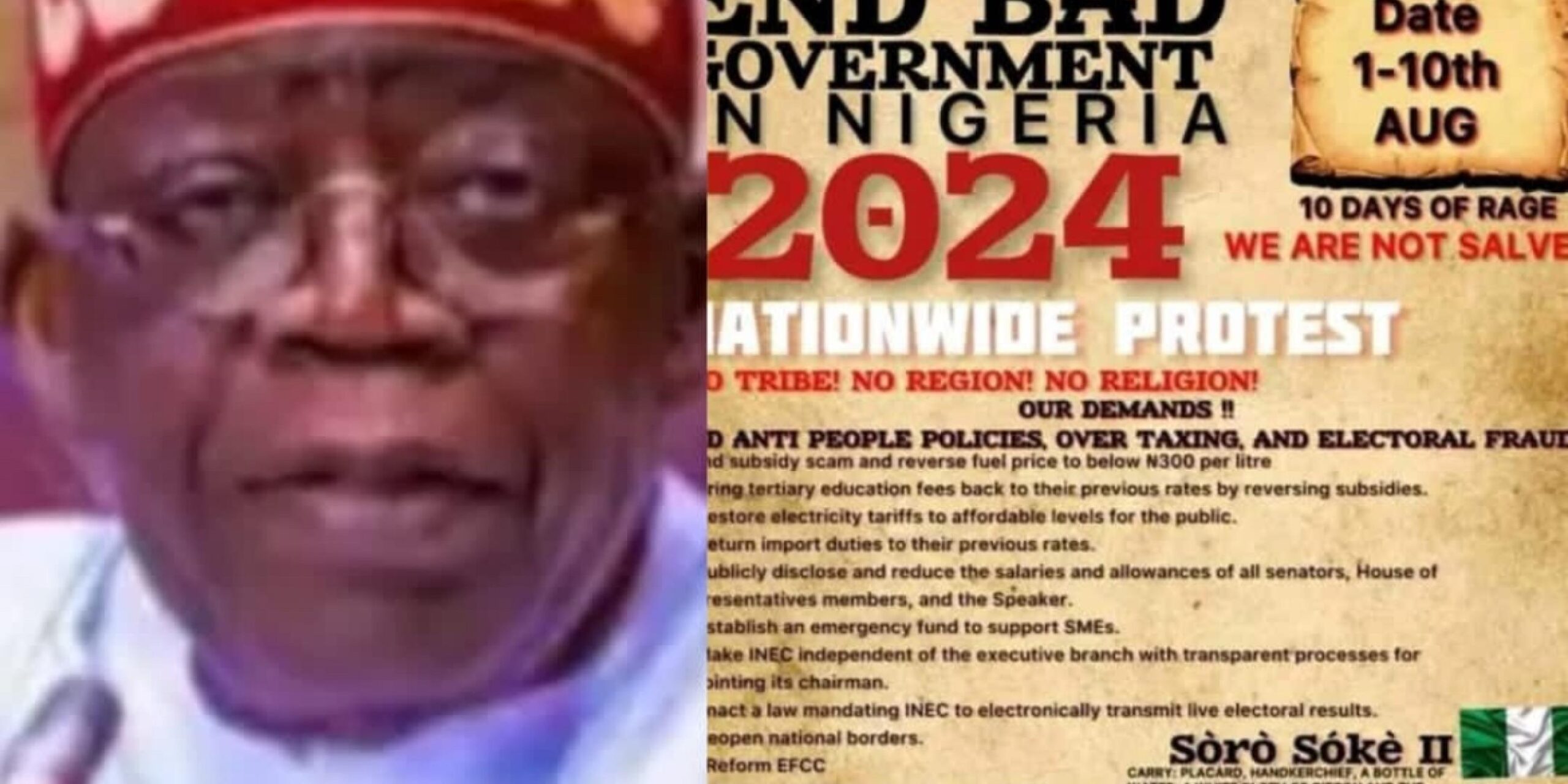 August 1 Protest: PRP Vanguard Tells Tinubu, 'Nigeria is Not Your Personal Estate, We Won't Back Down'